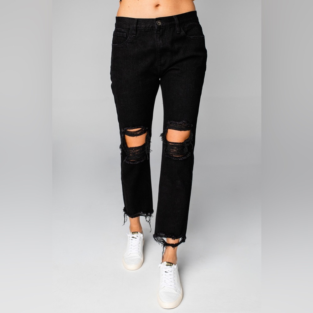 Buddy Love Rosco High Waisted Distressed Boyfriend
